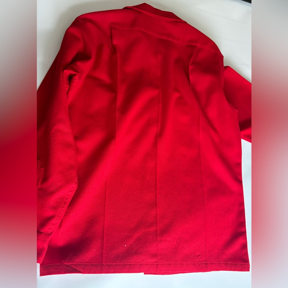 Pendleton Red Button-Up Wool Shirt Jacket - image 5